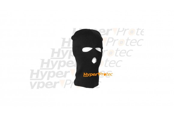 Cagoule noire 3 trous tissus fin - Taille adulte