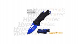 Petit Couteau à ouverture assistée MTech USA blue fiber avec décapsuleur