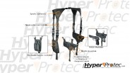 Holster horizontal épaule pour gaucher et droitier