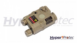 Bloc AN/PEQ avec pointeur laser G&G - Tan