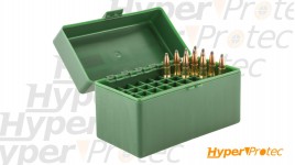 Boîte de rangement 50 cartouches de calibre 243 win et 308 Win
