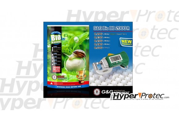 Sachet de 2000 billes bio G&G 0.25g