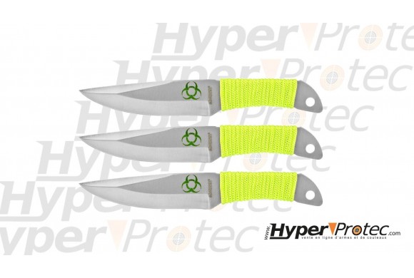 Ensemble de trois couteau de lancer Z-hunter avec cible de 20 cm