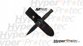 MTech USA Xtreme Poignard lame fixe et double tranchant avec étui en cordura noir