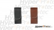 Etui cuir pour couteau de 13 cm fermeture a scratch noir ou marron au choix