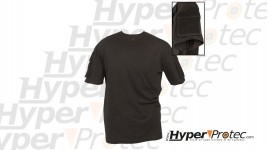 tee shirt noir pas cher coupe tactique avec poches discrètes sur manche