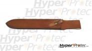 étui cuir de dague de chasse à servir lame 28 cm
