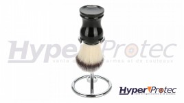 Support rasoir et blaireau en acier inoxydable de barbier