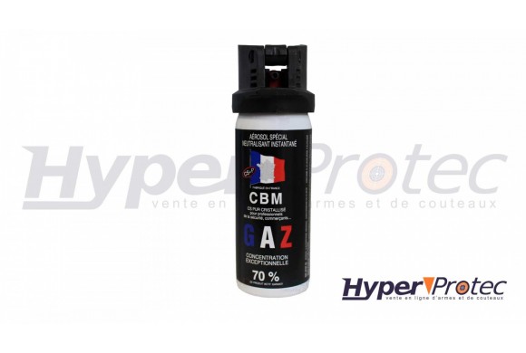 CBM Au Gaz CS 50 ml Bombe Lacrymogène