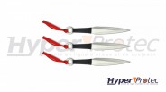 Set de 3 couteaux de lancer Kunais avec étui nylon
