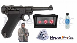 Pistolet à bille KWC P08 en pack prêt à tirer
