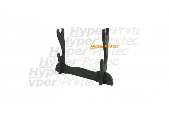 Support noir pour katana - 2 places