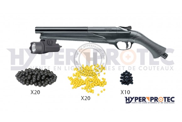 Pack prêt à tirer Fusil T4E HDS 68 de défense en balle caoutchouc calibre .68