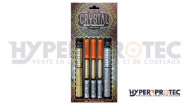 Blister de 29 fusées assorties CRYSTAL argent et dorées pour arme d'alarme