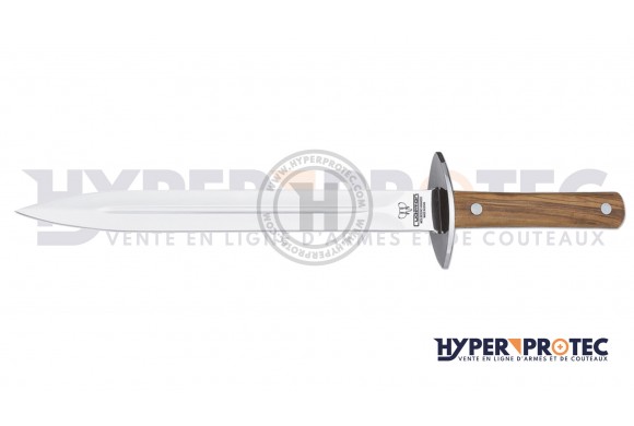 Dague à servir de chasse manche en olivier Cudeman 37 cm