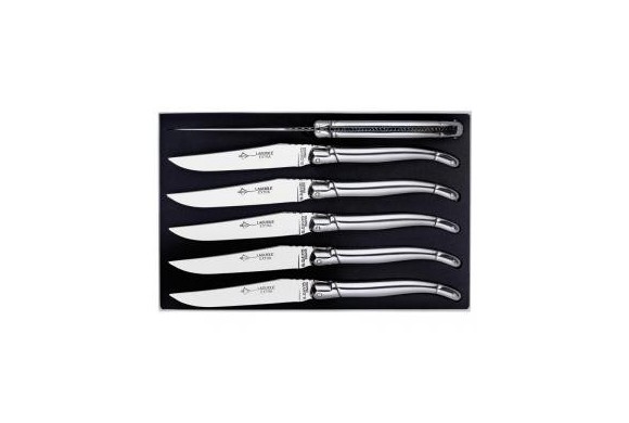 Coffret cadeau Laguiole plein manche guilloché