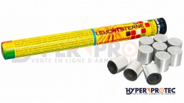 Tube de 10 fusées de 15 mm pour arme d'alarme 