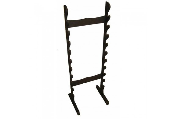 Présentoir katana en bois noir 10 pièces