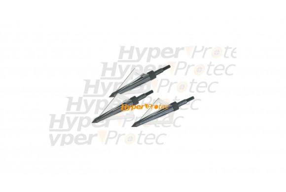 Lot de 3 pointes chasse 4 lames pour flèches arbalètes