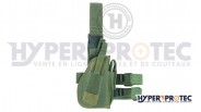 Holster de cuisse gaucher Vert olive pour pistolet ou revolver