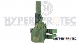 Holster de cuisse gaucher Vert olive pour pistolet ou revolver