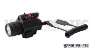 Lampe 200Lumens et viseur laser rouge a fixer sur rail Picatinny