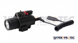 Lampe 200Lumens et viseur laser rouge a fixer sur rail Picatinny