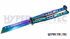 Couteau papillon arc en ciel Third K2823W