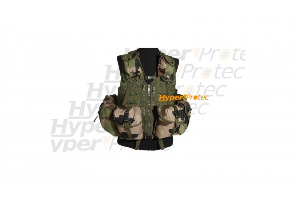 Gilet assaut camo militaire 8 poches