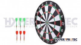 Cible et 6 flechettes pointes métal Hyper Access