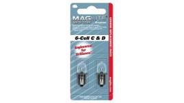 Lot de 2 ampoules pour Maglite White Star Krypton - 3 Cell C&D - 6 Cell C&D
