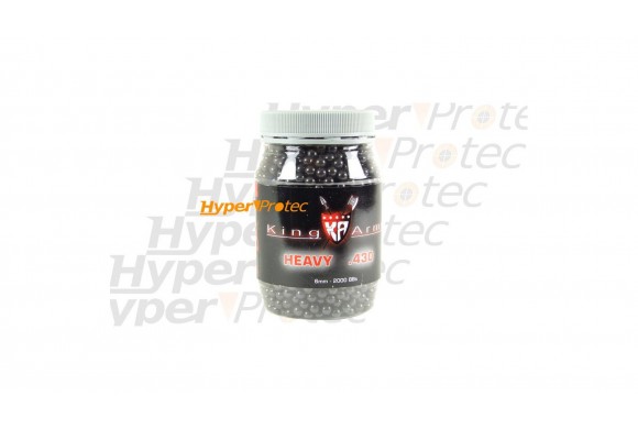 Pot de 2000 billes airsoft noires 0.43g 6mm