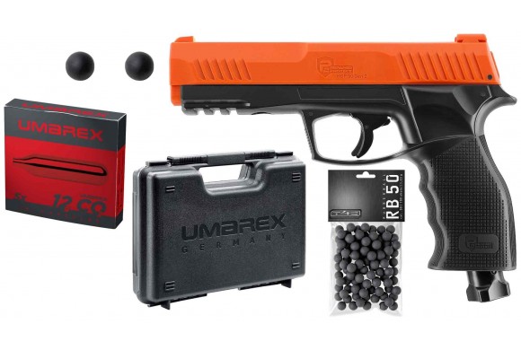 Pack Prêt à Tirer T4E Pistolet P2P Orange HDP 50 GEN2 de défense