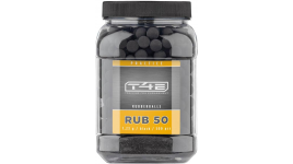 500 Balles caoutchouc T4E Cal.50 Rubberball noire mat
