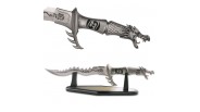 Dague fantastique dragon 3D en metal