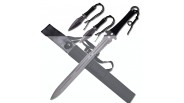 épée Fantasy Master sword defender avec 2 kunais noir