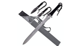 épée Fantasy Master sword defender avec 2 kunais noir