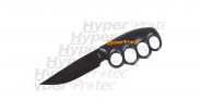 Couteau poignard poing américain lame lisse noire