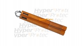 Nunchaku en bois hexagonal - 30 cm