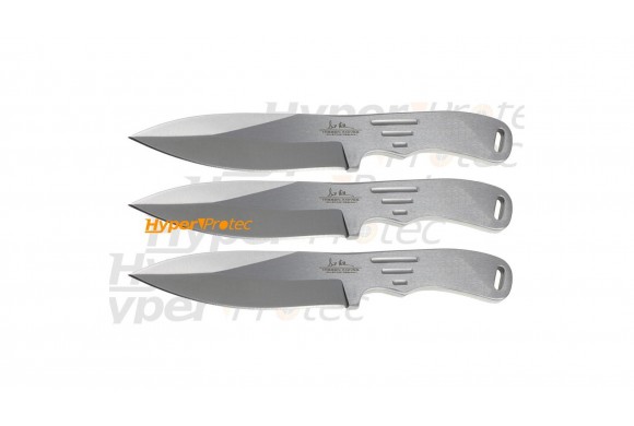 couteaux à lancer identiques inox 22 cm