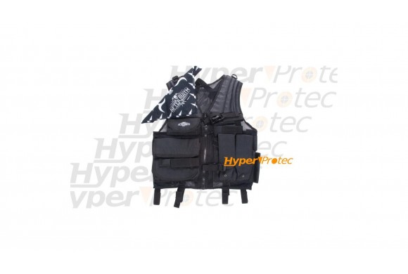 Gilet noir avec bandana AfterMath pour pour airsoft