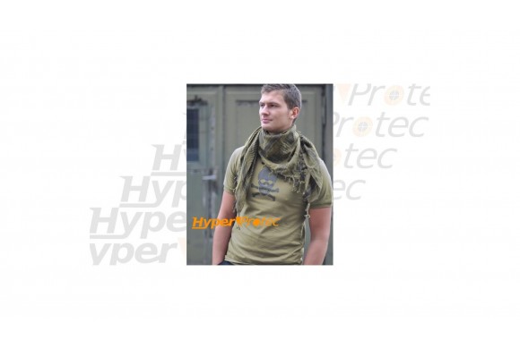 Tee-shirt Vert olive Tête de mort noire