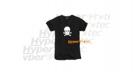 Tee-shirt Noir Tête de mort blanche - Taille L