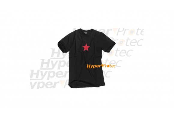 Tee-shirt Noir Etoile rouge - Taille XL