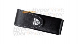 Etui en cuir noir à scratch pour couteau Victorinox - 12 cm