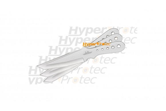 3 couteaux à lancer en inox - 18 cm Gil Hibben Knives + étui