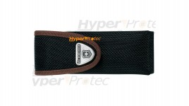 Etui en nylon noir et marron à scratch Victorinox - 10 cm