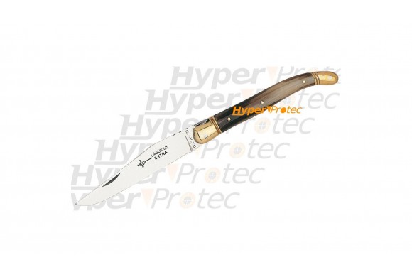 Couteau Laguiole manche façon corne blonde G. David - 12 cm