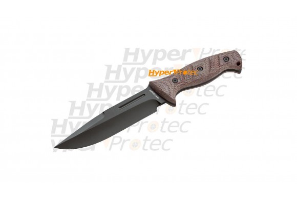 Poignard Magnum Desert Warrior V2.0 lame lisse noire manche en Micarta
