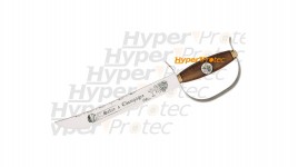 Sabre à champagne Roger Orfevre médaillon étain lame 29 cm